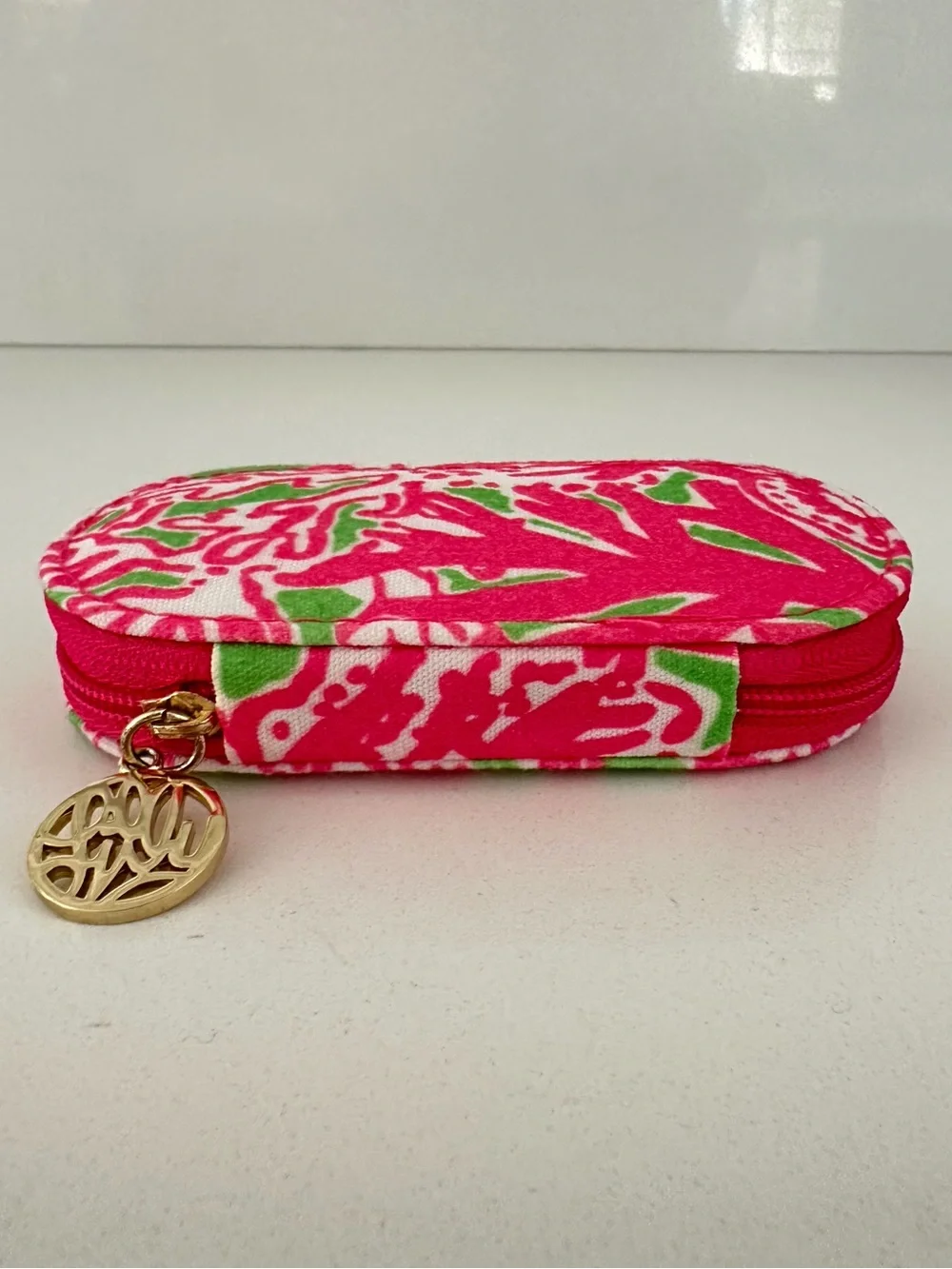 Lilly Pulitzer Fabric Zip Case Manicure Pedicure Travel Set Tool Kit